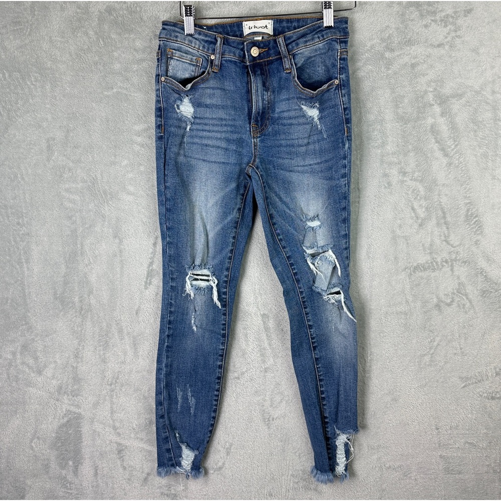 Tricot skinny‎ jeans women’s distressed blue stretch denim size 3